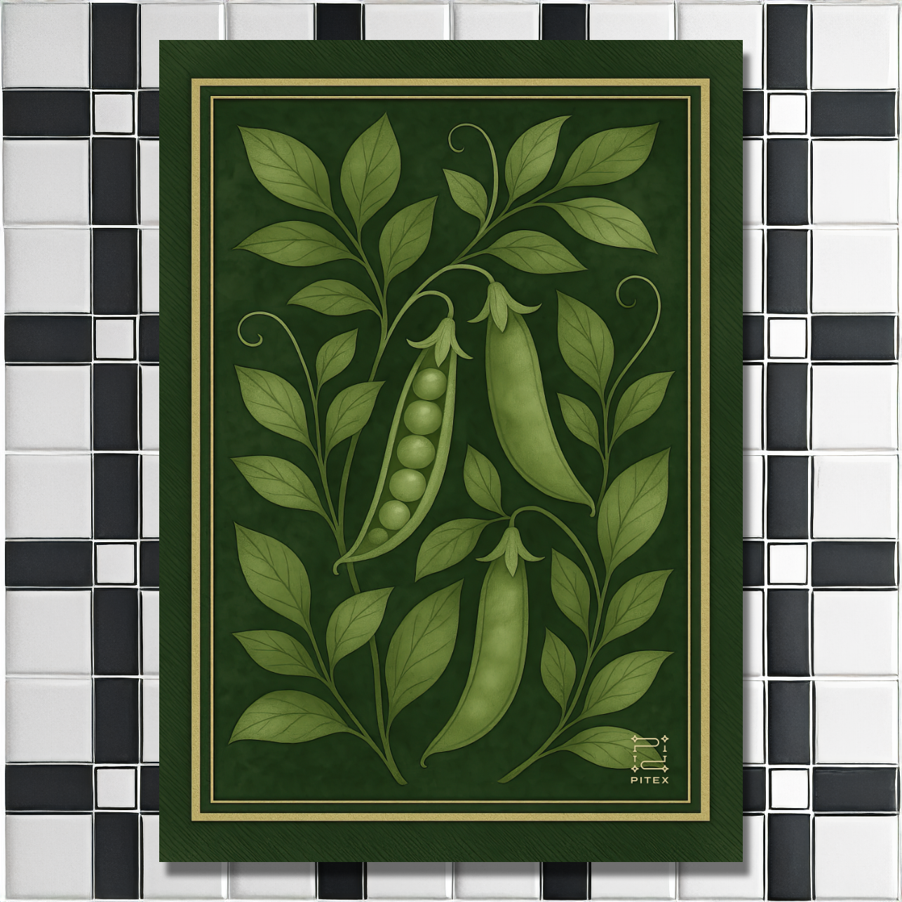 Virtuvės rankšluosčių rinkinys „Citrina, Žirnis ir Pipiras