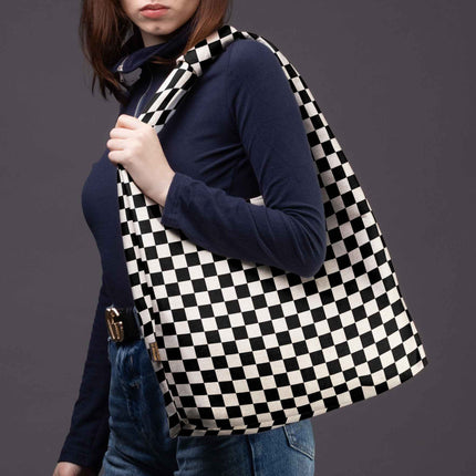 Gegužinė rankinė premium Classy „Checkerboard