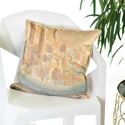 Dekoratyvinė pagalvėlė M. K. Čiurlionis „Miestas