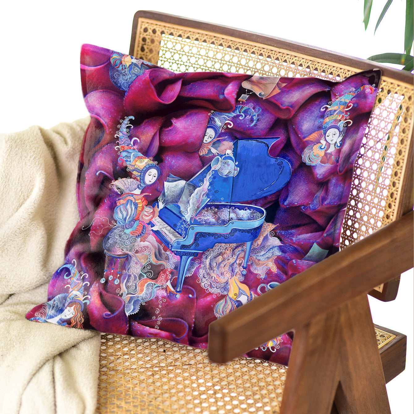 Dekoratyvinė pagalvėlė Aušra Čapskytė Gyvenimas Jurgine III arba silkės su cinamonu receptas, galas, Lietuvos menininkų kolekcija,stilingi namų interjero detalės aksesuarai