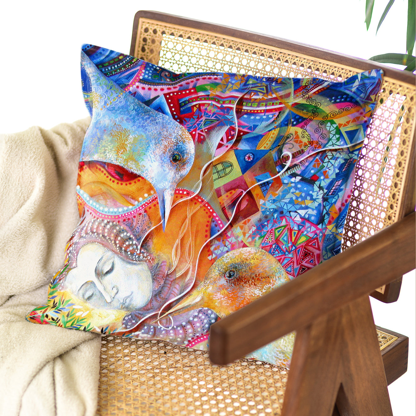 Dekoratyvinė pagalvėlė Aušra Čapskytė Šviesa iš praeities, galas, Lietuvos menininkų kolekcija,stilingi namų interjero detalės aksesuarai