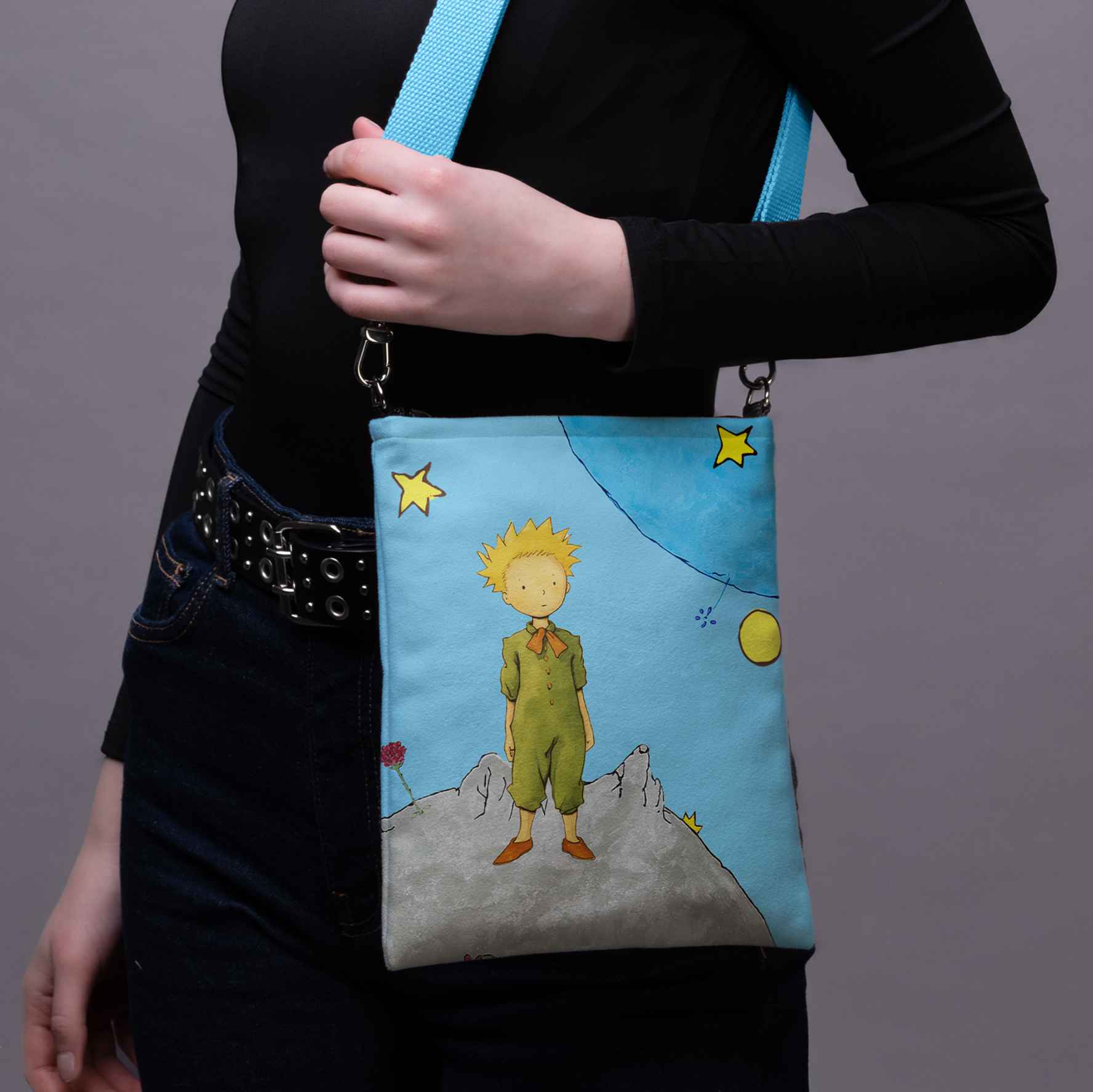 Rankinė per petį Antoine de Saint-Exupéry Mažasis princas „Planeta