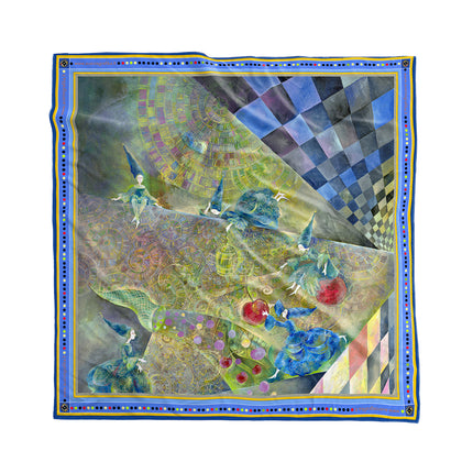 Skarelės ant kaklo moterims Aušra Čapskytė Vyšnių uogienės diena, Lietuvos menininkų kolekcija,stilingi mados aksesuarai 2023