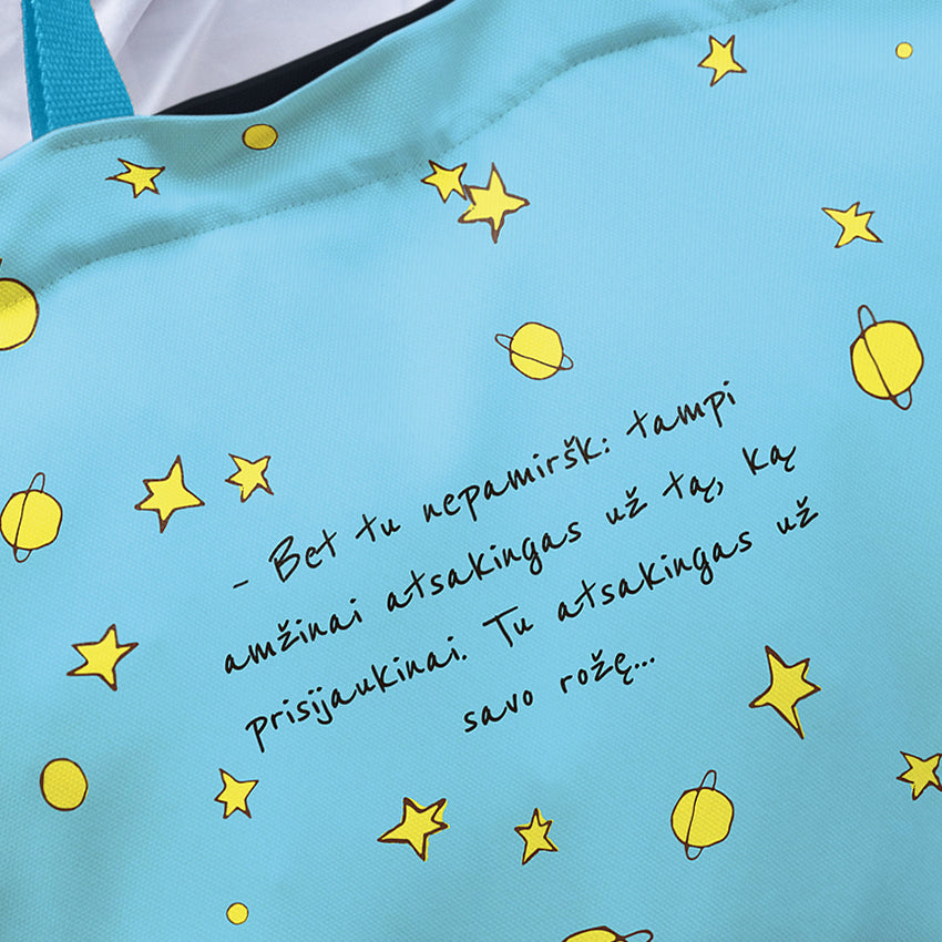 Pirkinių krepšys Antoine de Saint-Exupéry Mažasis princas „Planeta