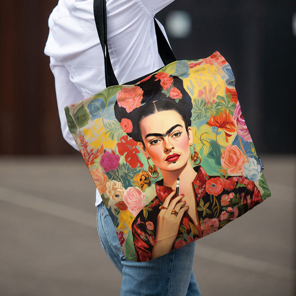 <tc>Tote bag Imagine "Frida in the flowers"</tc>