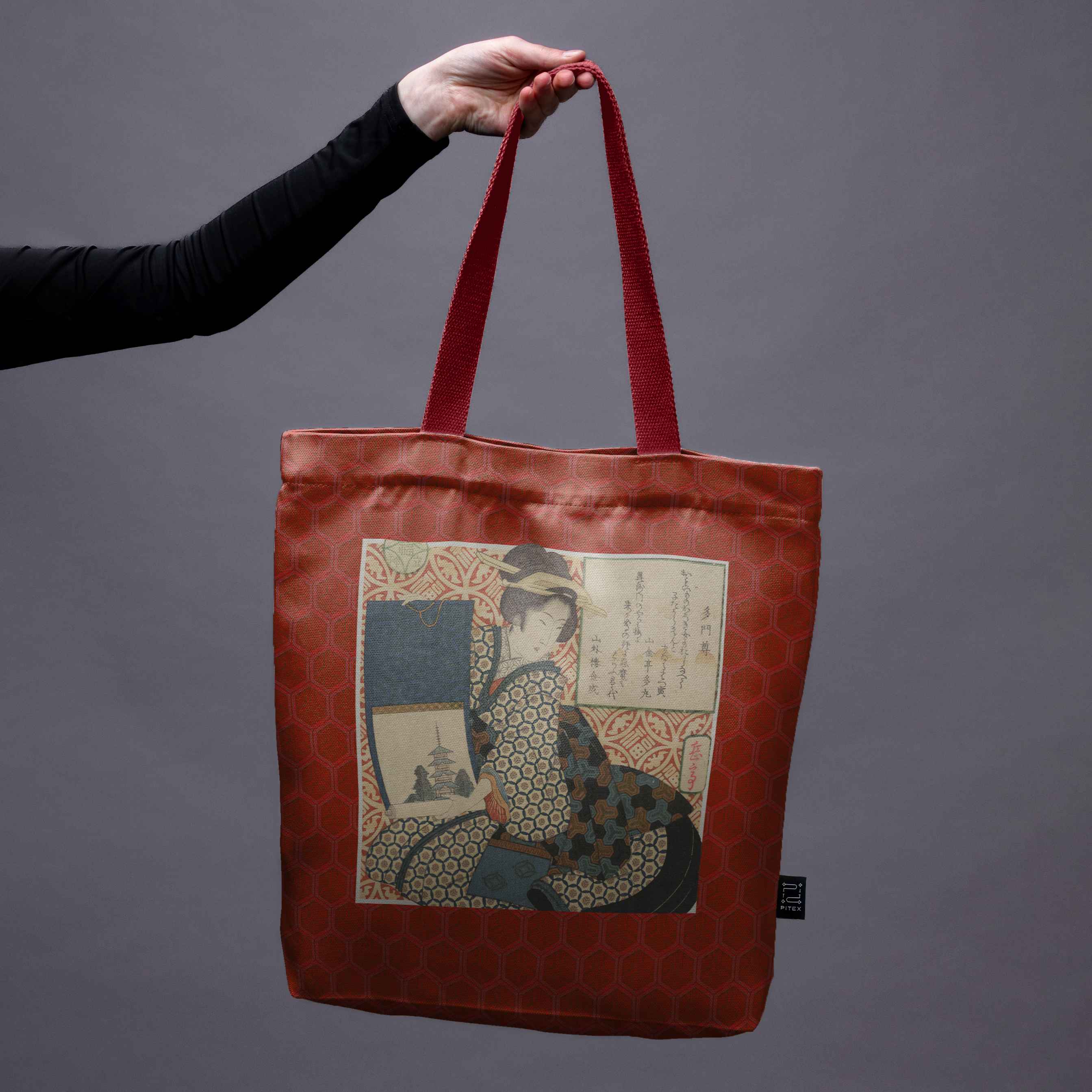 Pirkinių krepšys Yashima Gakutei „Geiša ir rankraštis