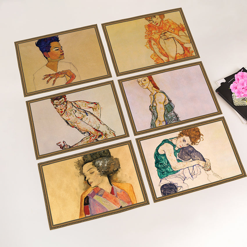 Pailgi Stalo padėkliukai „Egon Schiele