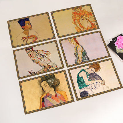 Pailgi Stalo padėkliukai „Egon Schiele