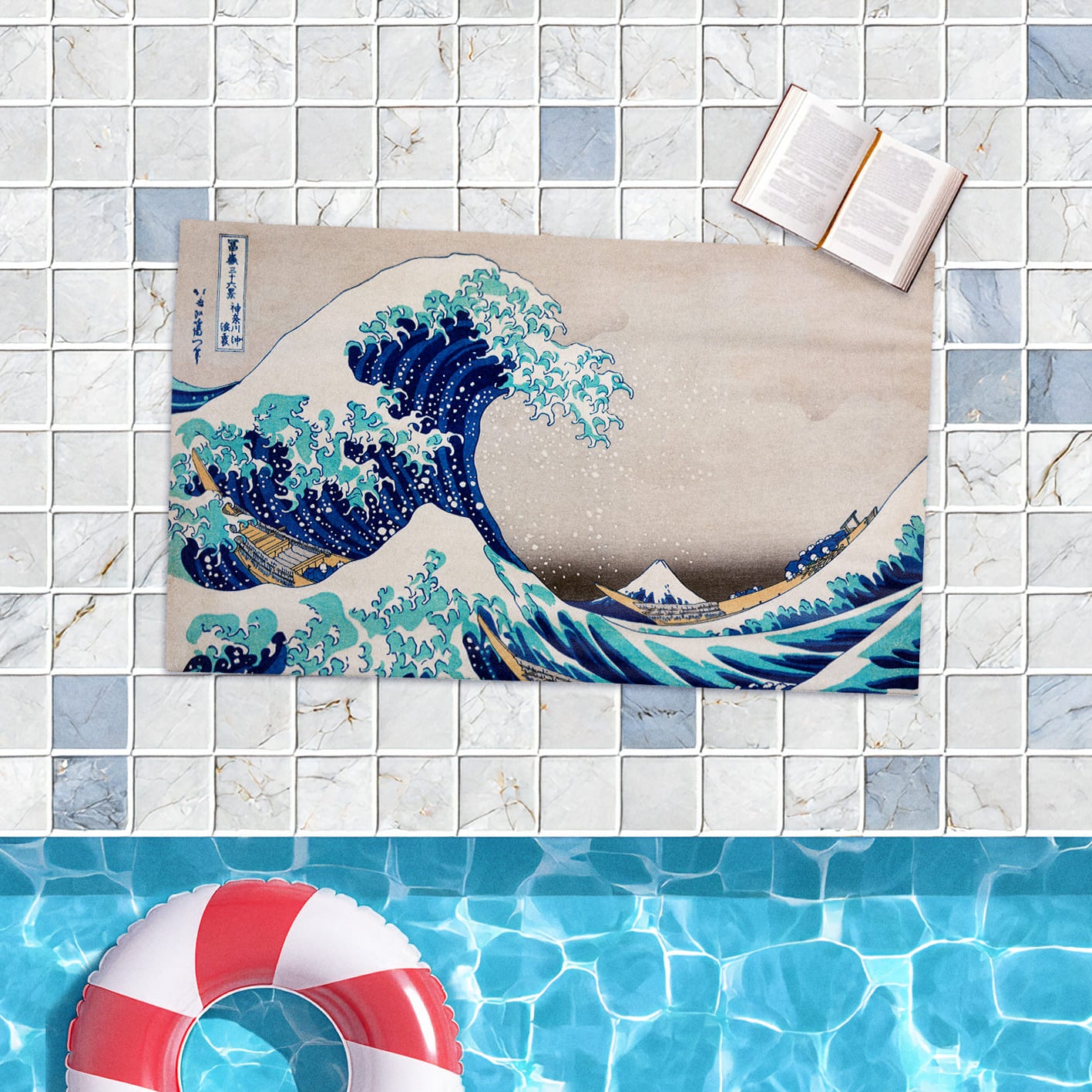 Rankšluostis Hokusai „The Great Wave off Kanagawa