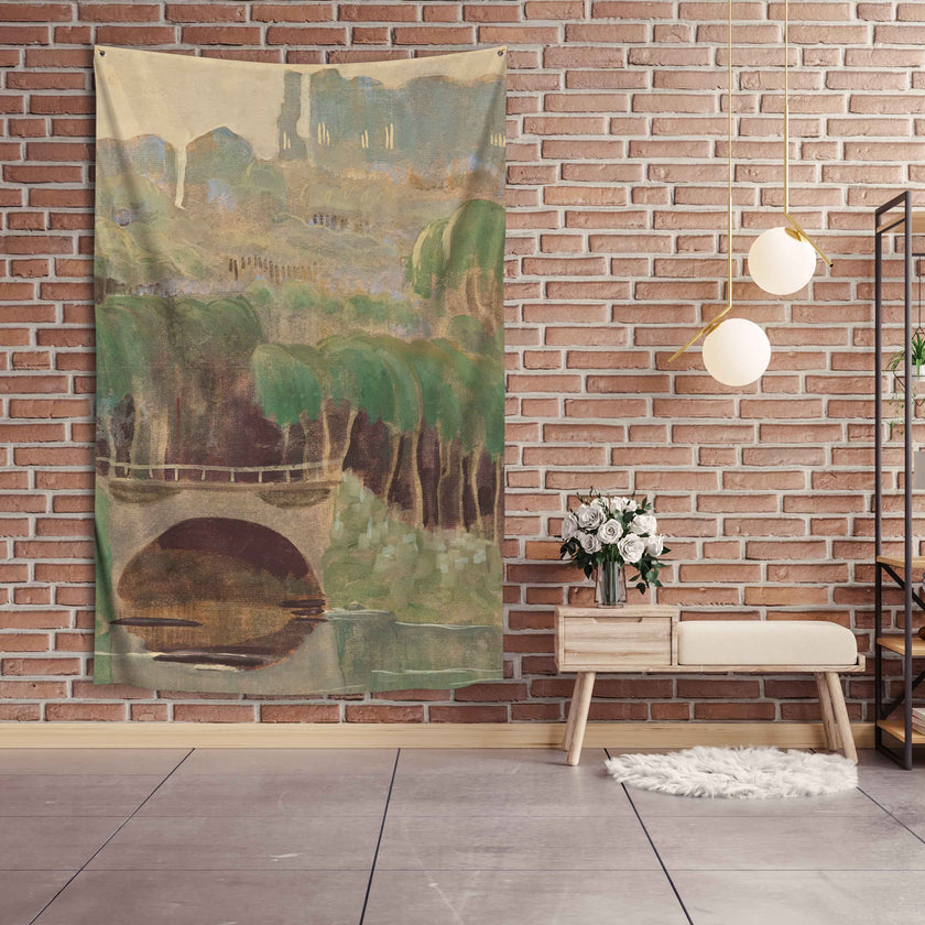 Sienos dekoracija gobelenas M. K. Čiurlionis „Pavasario motyvas