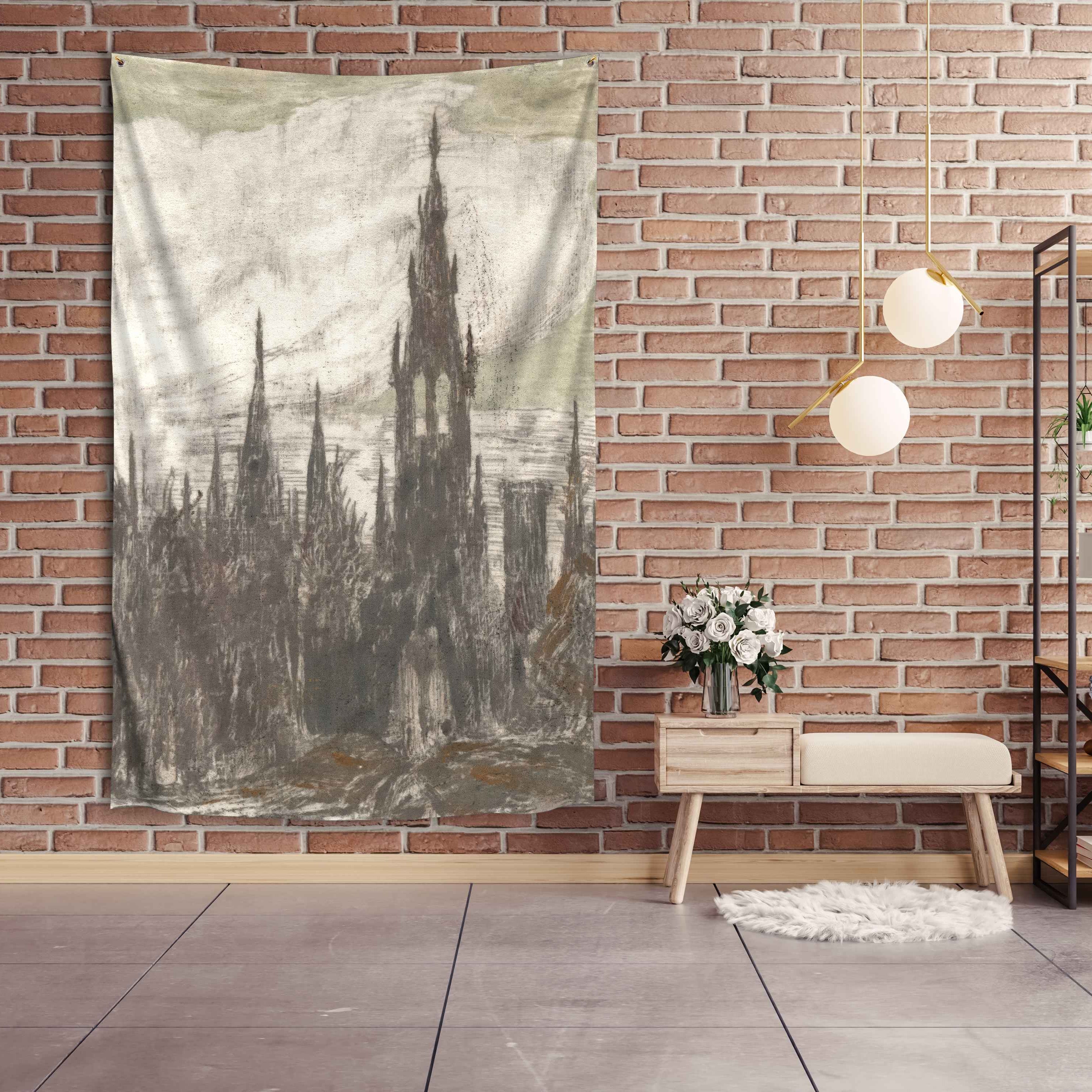 Sienos dekoracija gobelenas M. K. Čiurlionis „Bokštai