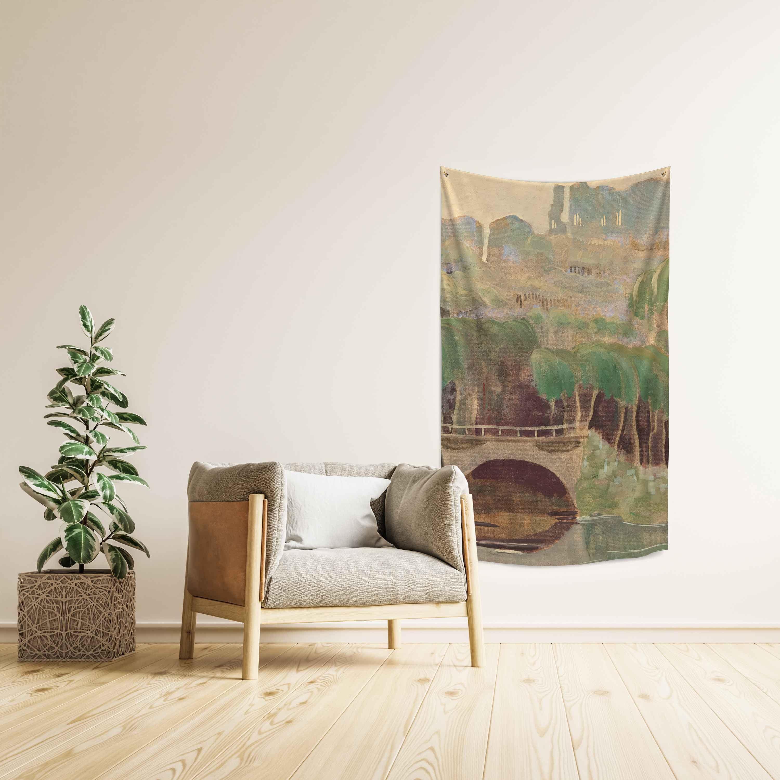 Sienos dekoracija gobelenas M. K. Čiurlionis „Pavasario motyvas