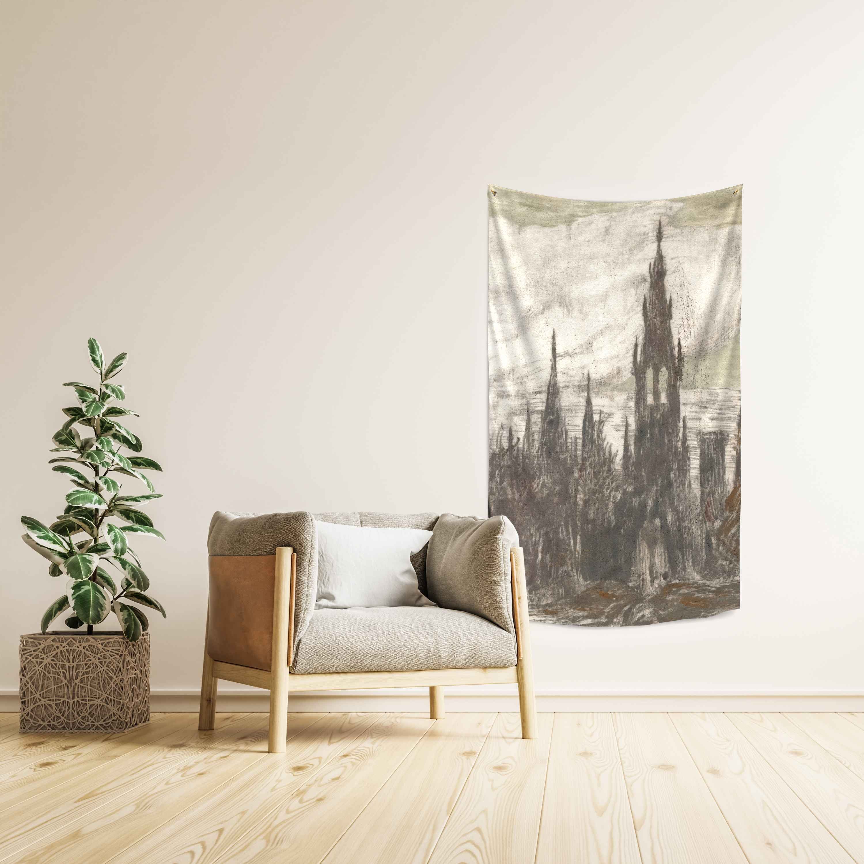 Sienos dekoracija gobelenas M. K. Čiurlionis „Bokštai