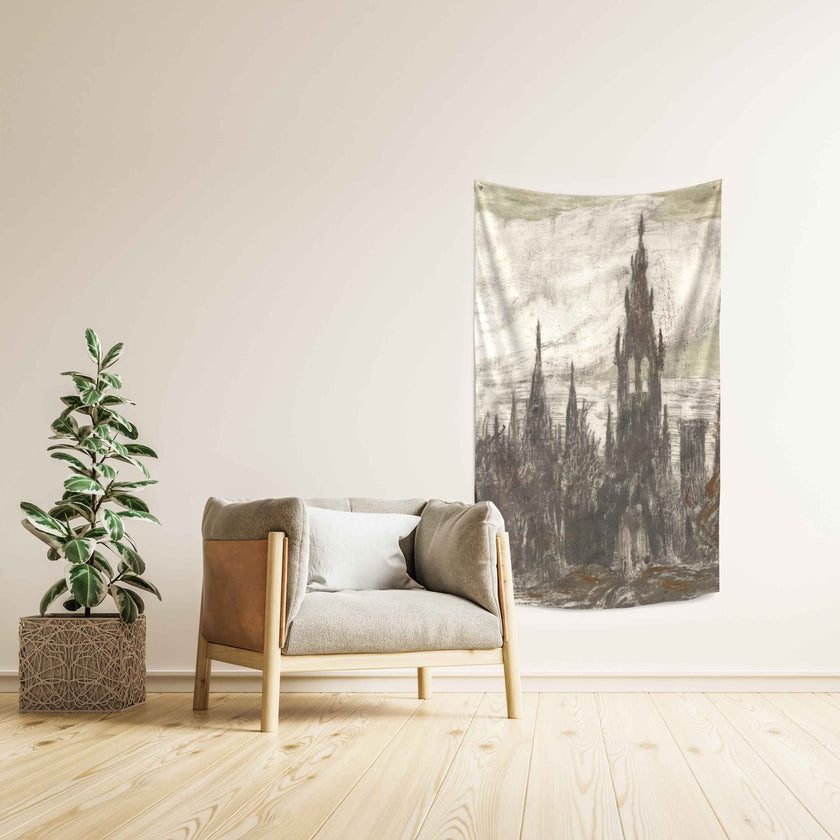 Sienos dekoracija gobelenas M. K. Čiurlionis „Bokštai