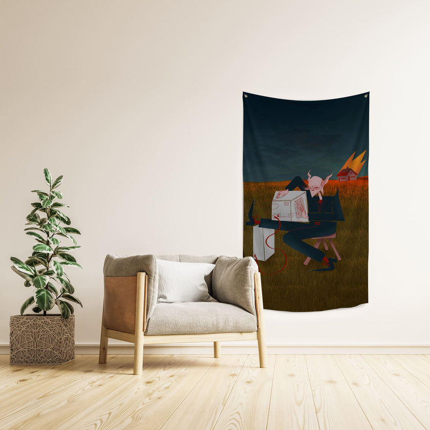 Sienos dekoracija gobelenas Flustas Jower „Burnout