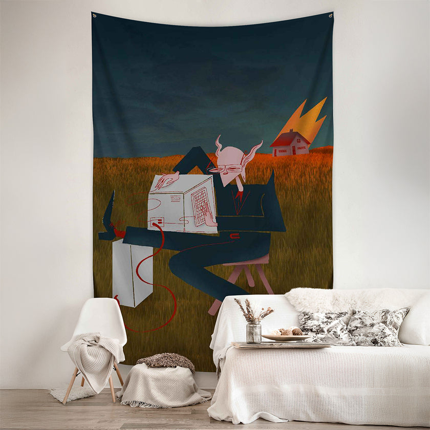 Sienos dekoracija gobelenas Flustas Jower „Burnout