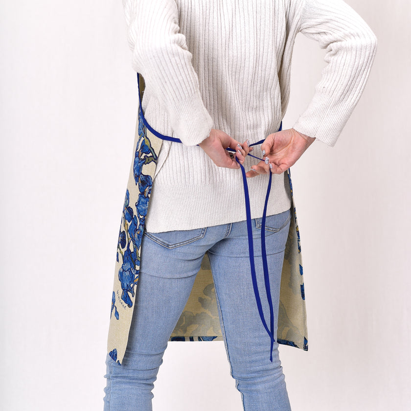 Prijuostė iš perdirbto audinio Vincent van Gogh „Irises pattern