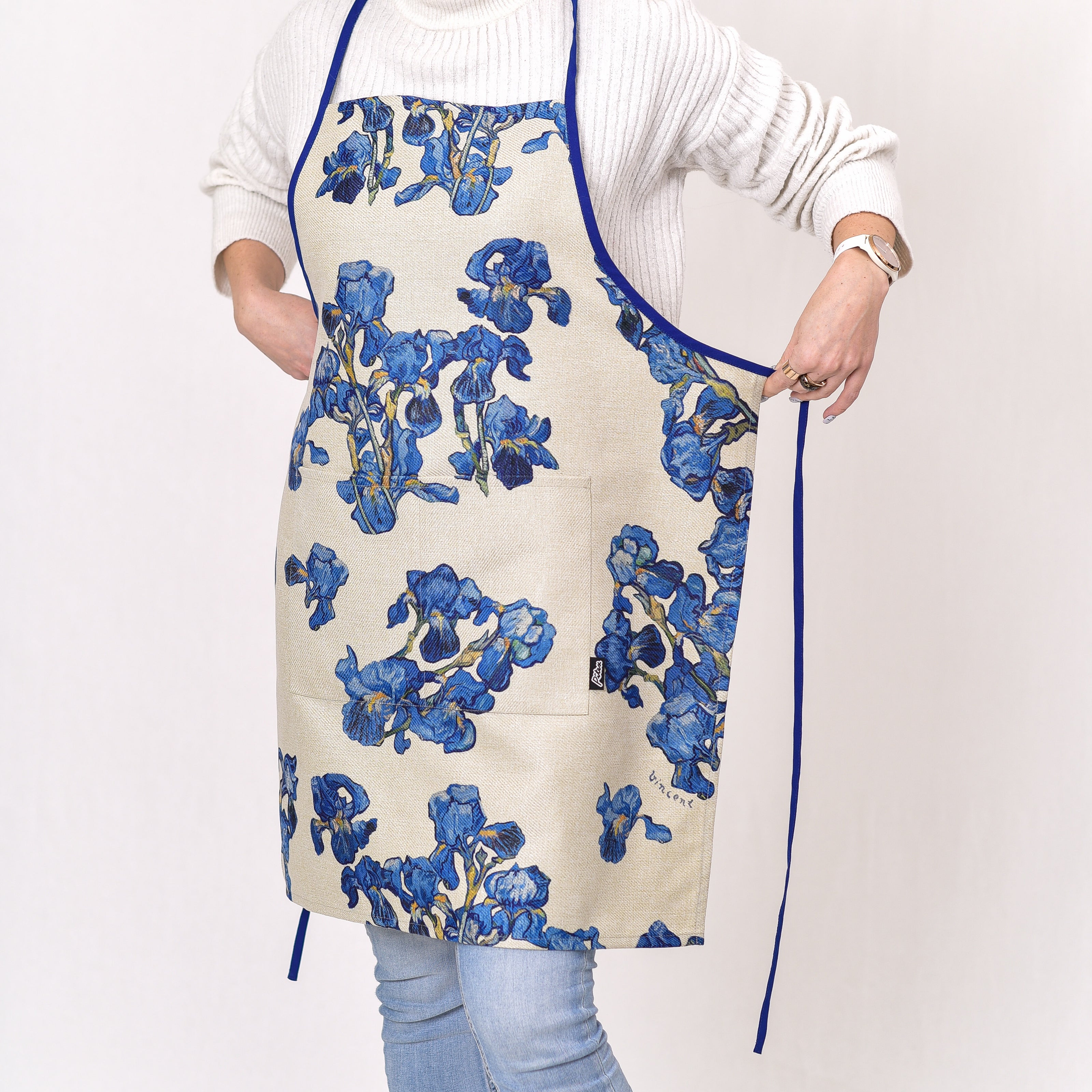 Prijuostė iš perdirbto audinio Vincent van Gogh „Irises pattern