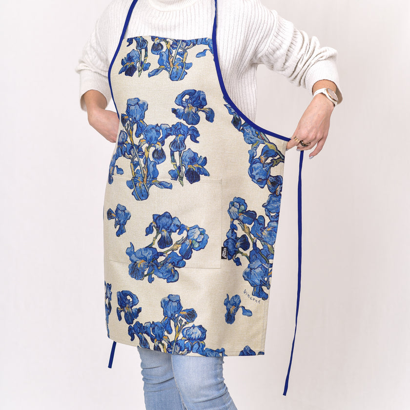 Prijuostė iš perdirbto audinio Vincent van Gogh „Irises pattern