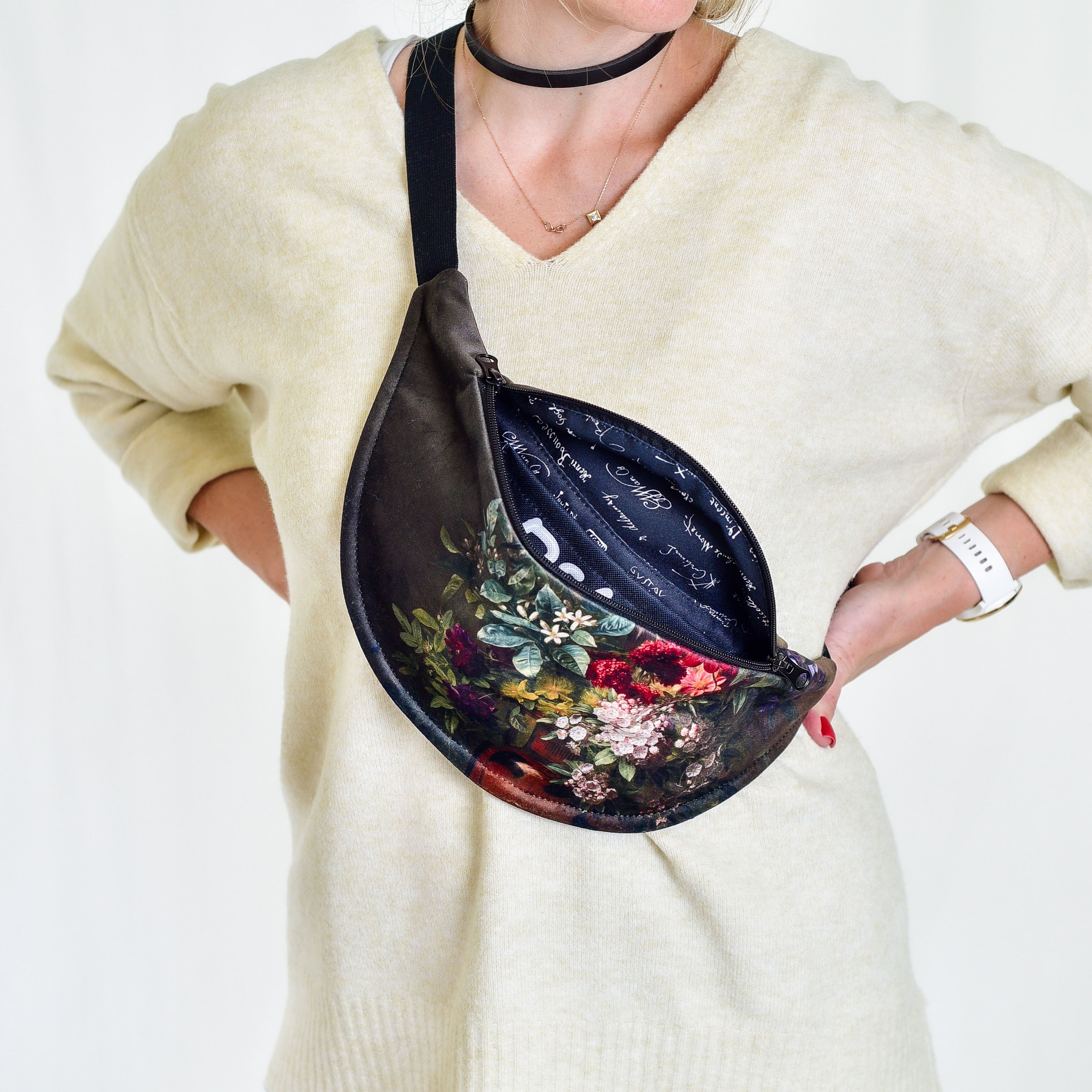 Juosmens rankinė Gregorius van Os „Still Life with flowers in a Greek vase