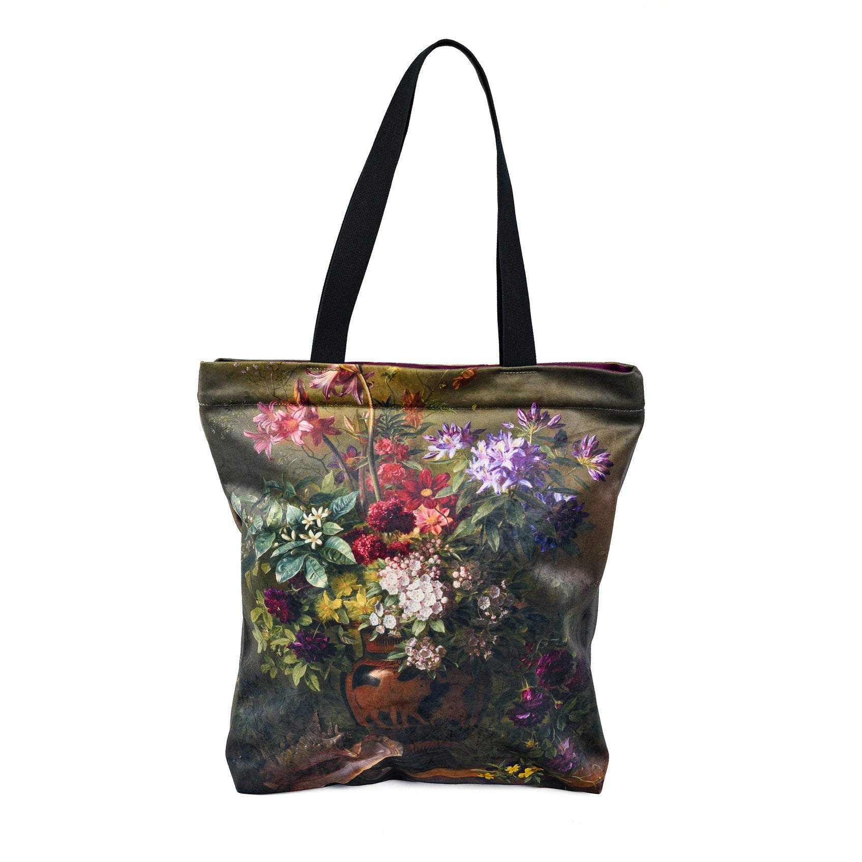 Pirkinių krepšys Gregorius van Os „Still Life with Flowers in a Greek Vase