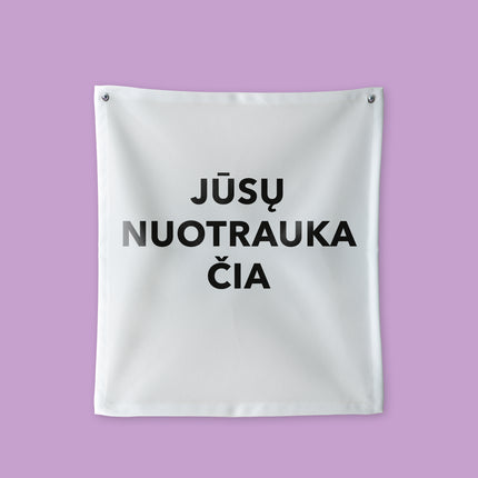 Sienos dekoracija gobelenas su jūsų nuotrauka