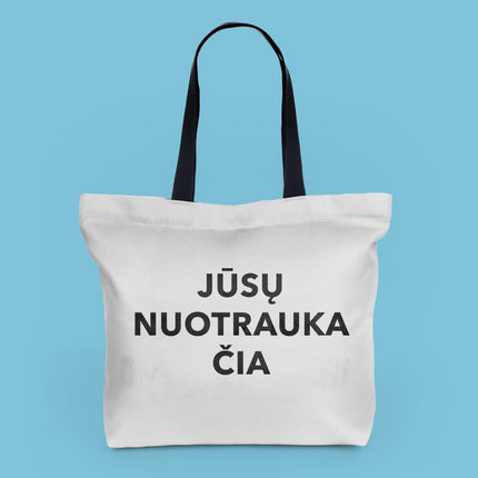 Pirkinių krepšys su jūsų nuotrauka