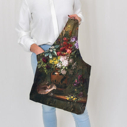 Gegužinis krepšys Gregorius van Os „Still Life With Flowers In A Greek Vase
