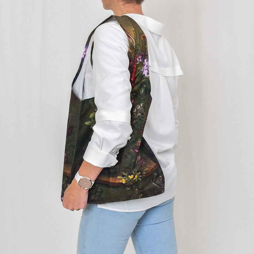 Gegužinis krepšys Gregorius van Os „Still Life With Flowers In A Greek Vase