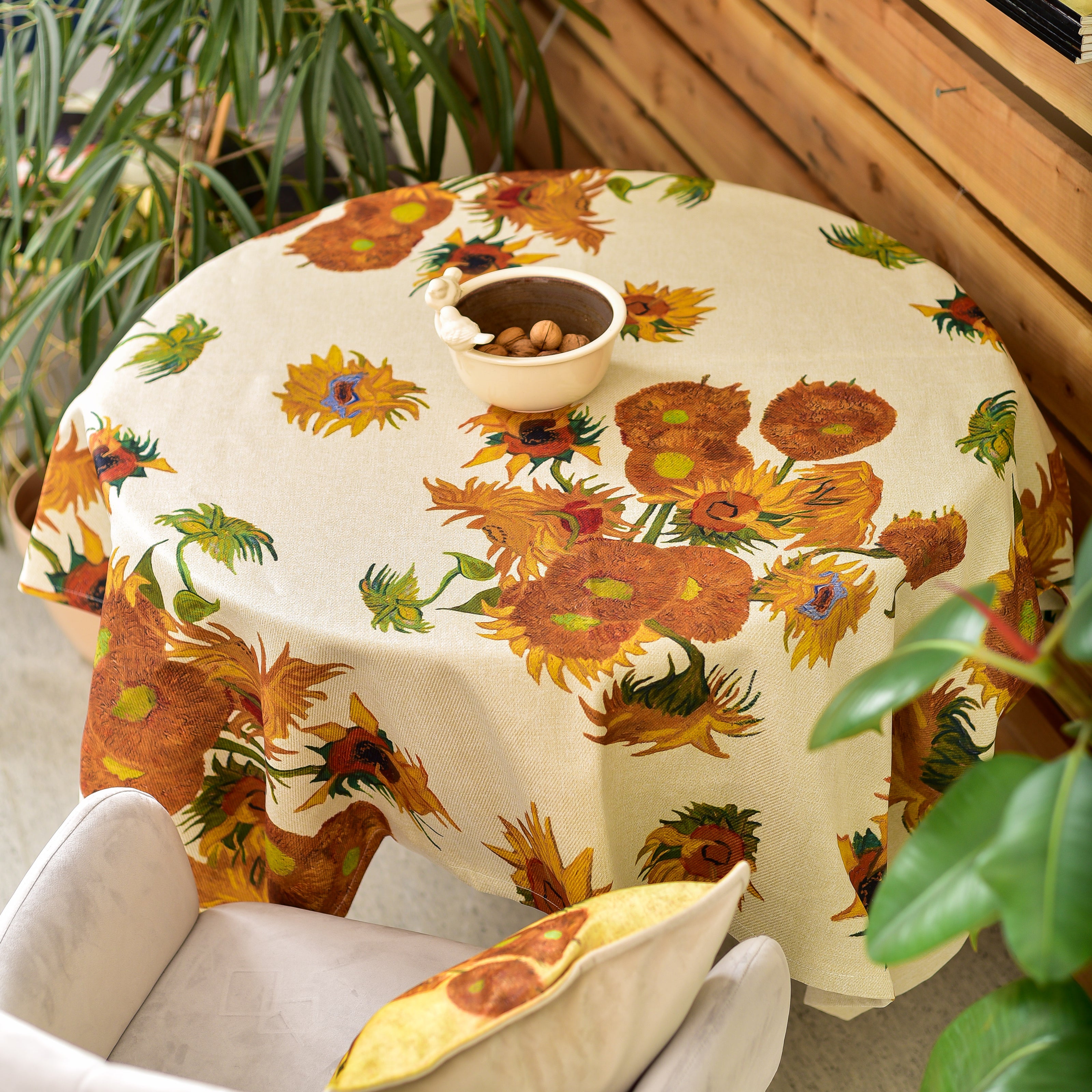 Staltiesė iš perdirbto audinio Vincent van Gogh „Sunflowers Pattern