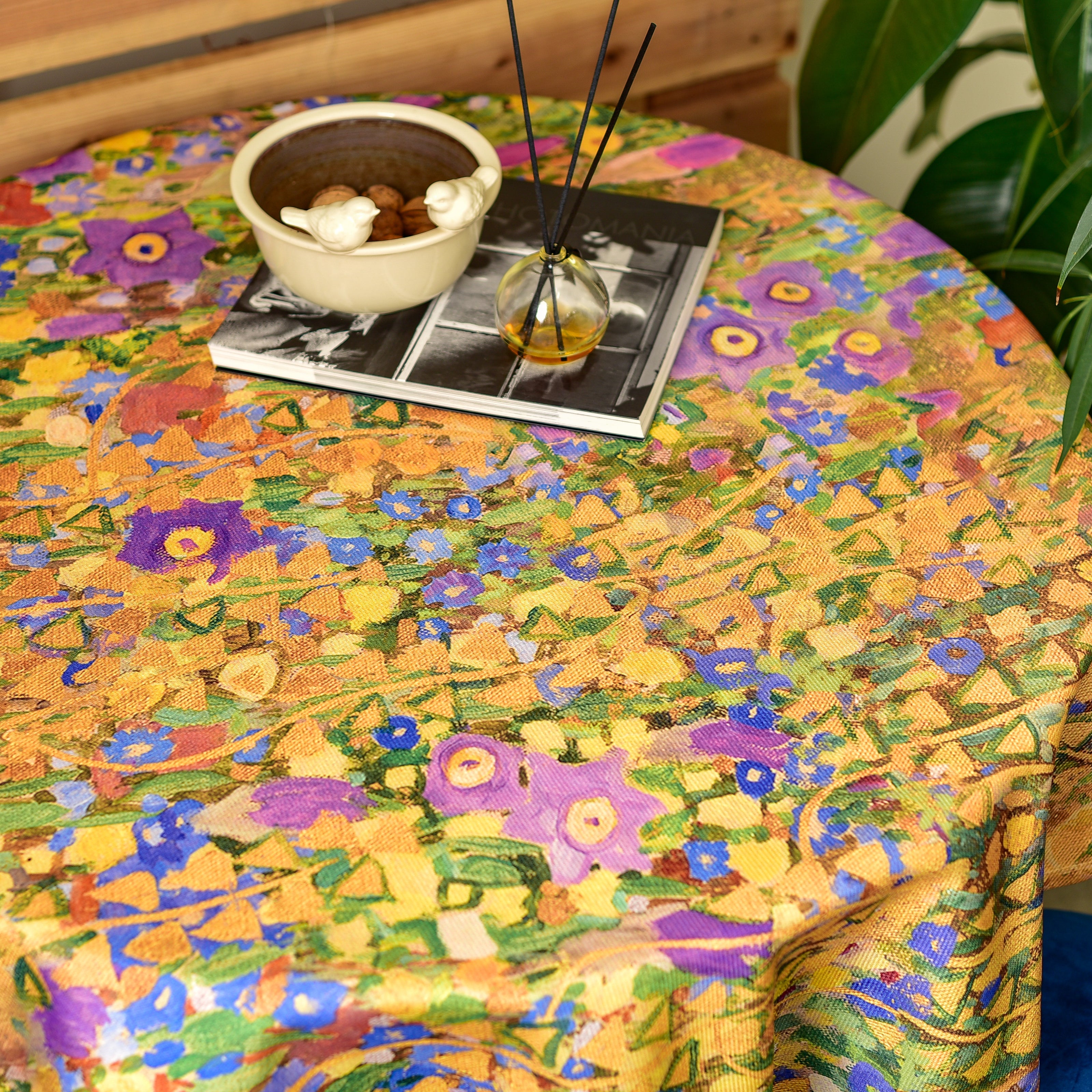 Staltiesė iš perdirbto audinio Gustav Klimt „The Kiss Pattern