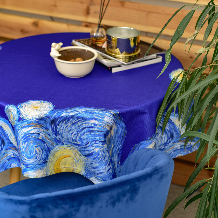 Staltiesė iš perdirbto audinio Vincent van Gogh „The Starry Night Pattern