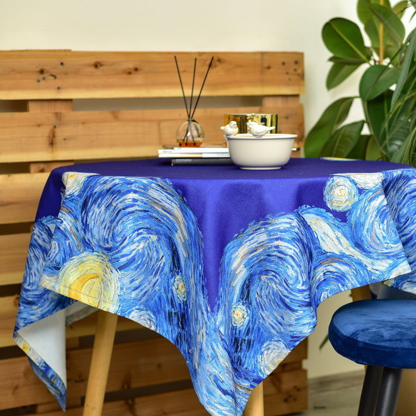 Staltiesė iš perdirbto audinio Vincent van Gogh „The Starry Night Pattern