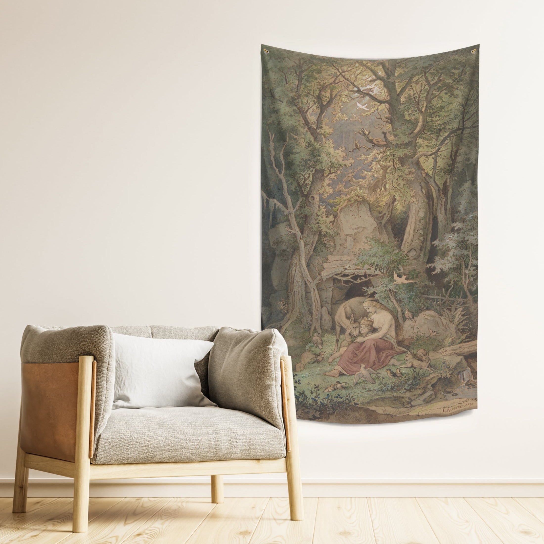 Sienos dekoracija gobelenas „Miško harmonija