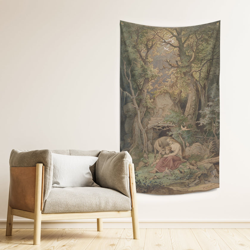 Sienos dekoracija gobelenas „Miško harmonija