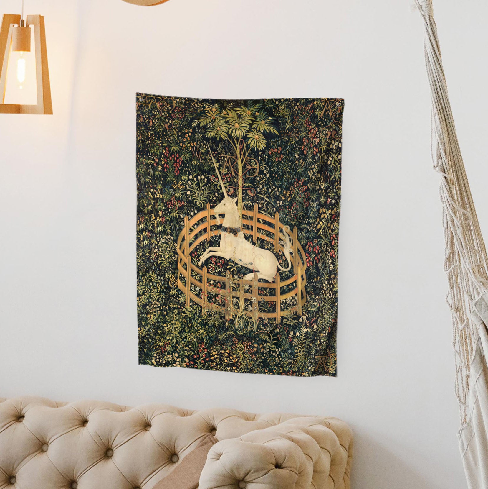 Sienos dekoracija gobelenas „Vienaragis