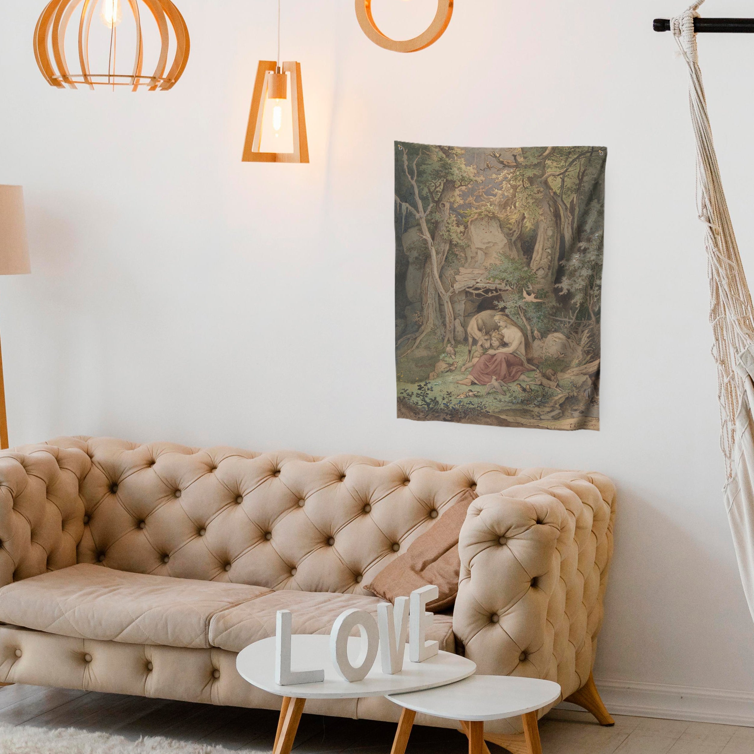 Sienos dekoracija gobelenas su jūsų nuotrauka