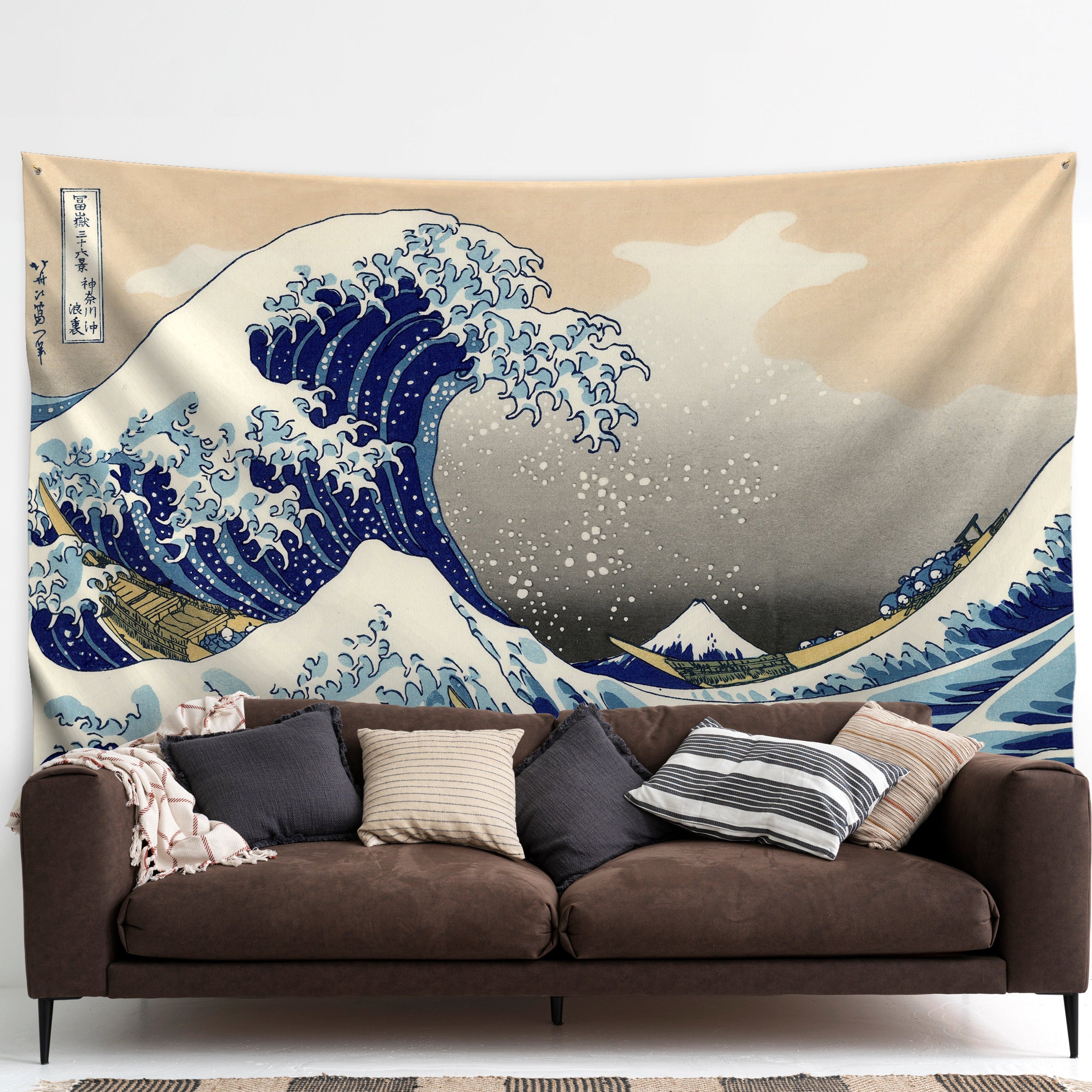 Sienos dekoracija gobelenas Hokusai „The Great Wave off Kanagawa