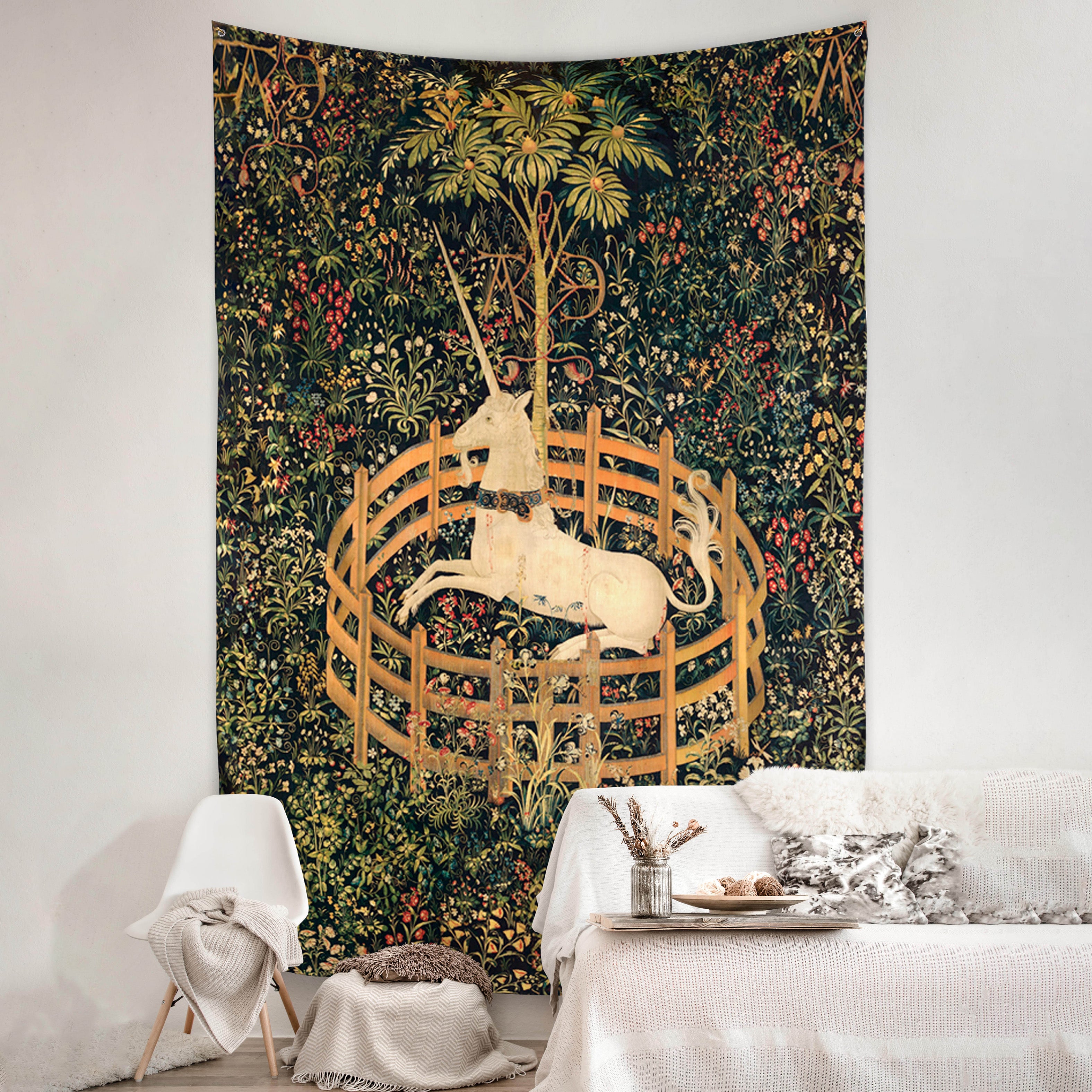 Sienos dekoracija gobelenas „Vienaragis