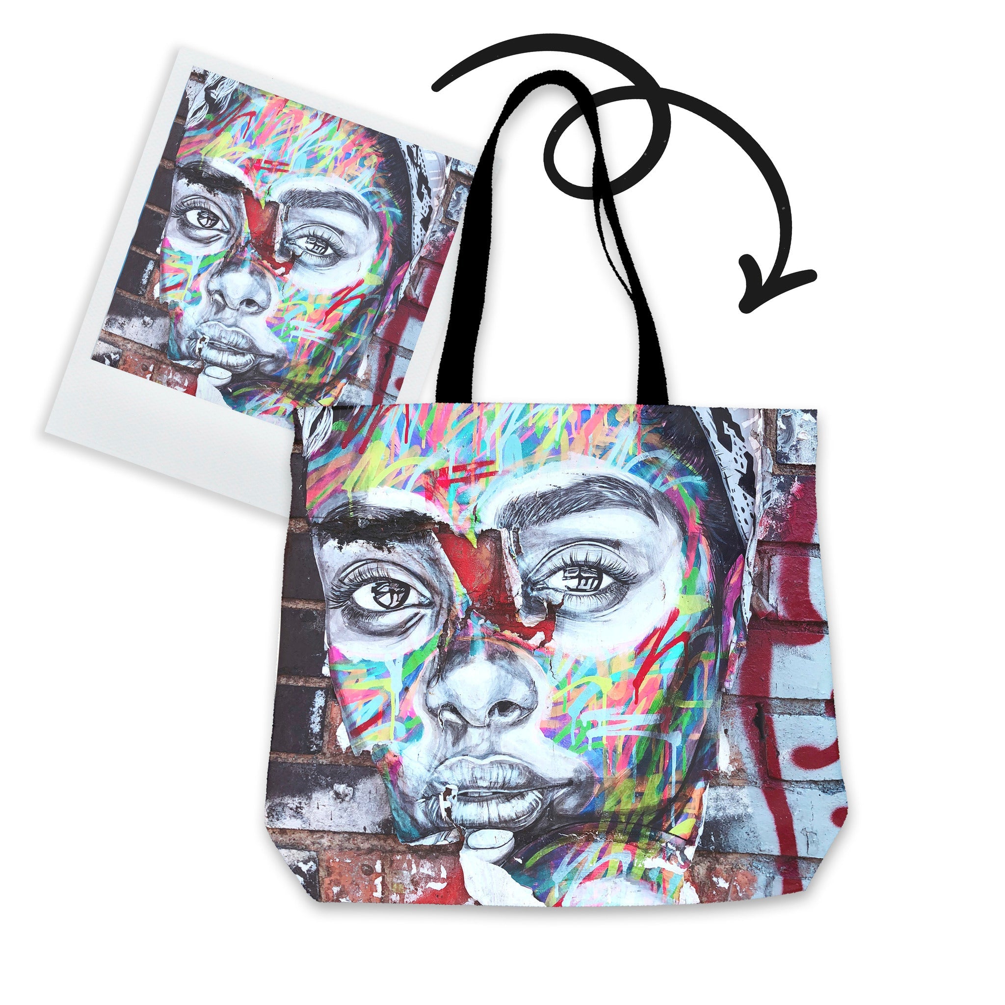 Pirkinių krepšys su jūsų nuotrauka