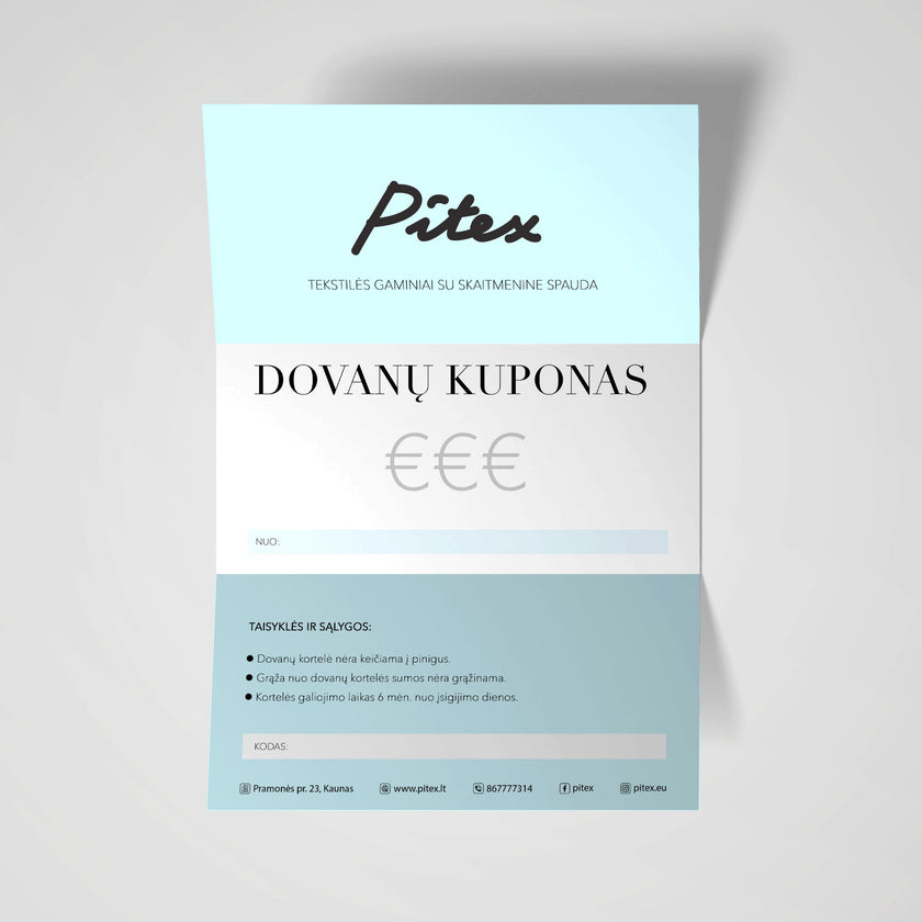 Pitex dovanų kuponas