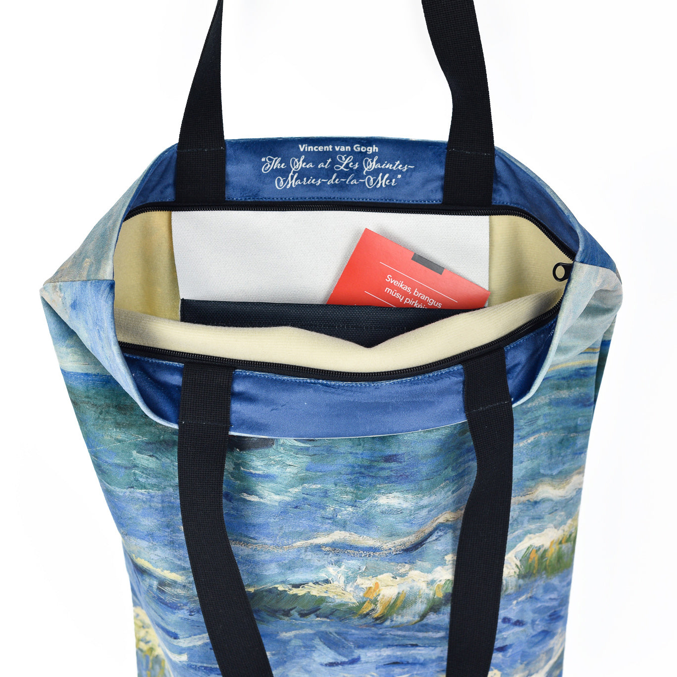 Pirkinių krepšys Vincent van Gogh "The Sea at Les Saintes-Maries-de-la-Mer"