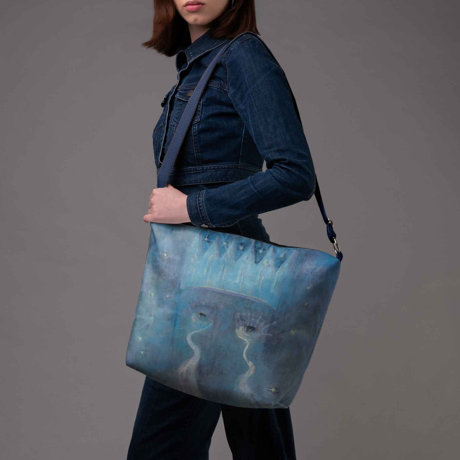 <tc>Bucket bag M. K. Čiurlionis "Fairytale of Kings"</tc>