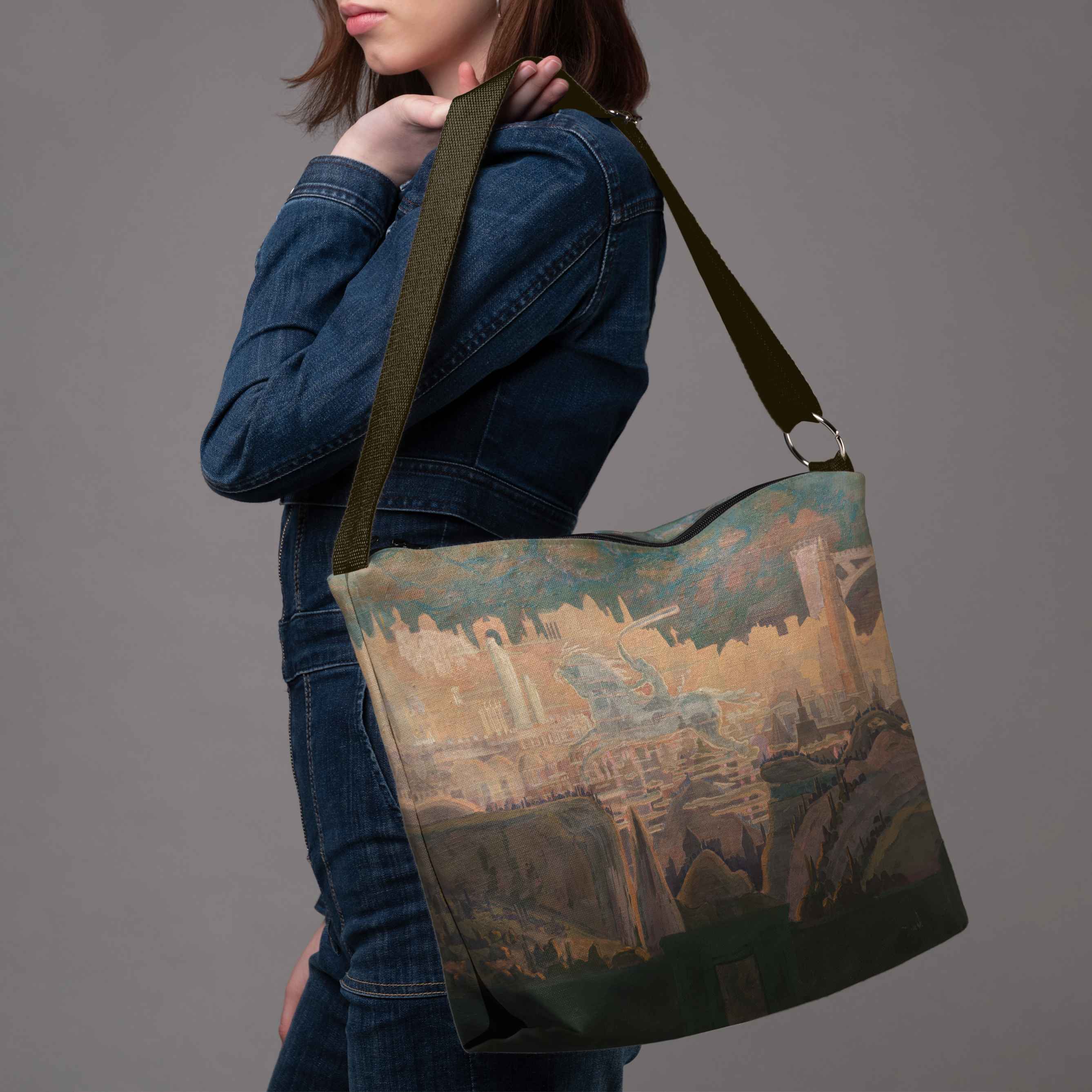 <tc>Bucket bag M. K. Čiurlionis "Fairytale of Kings"</tc>