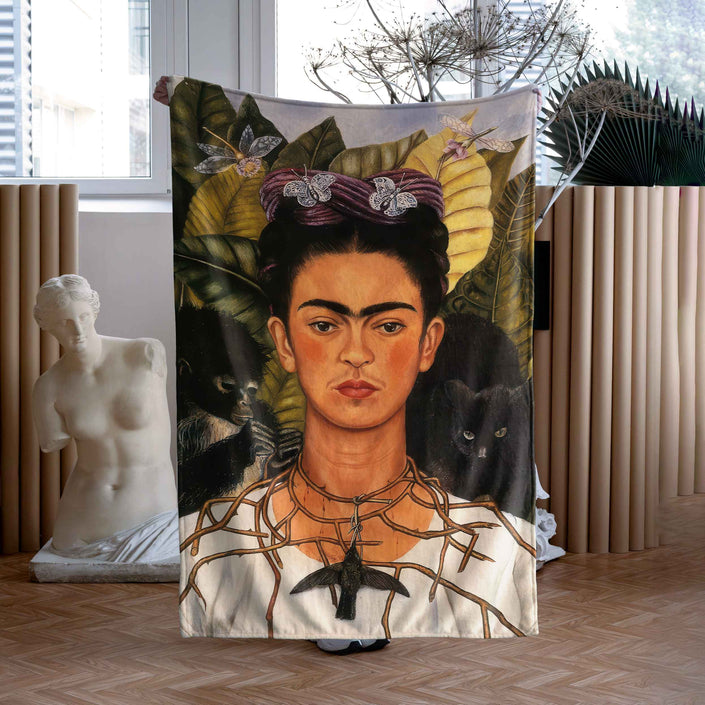 Pledas Frida Kahlo „Self-Portrait with Thorn Necklace and Hummingbird
