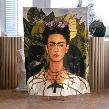 Pledas Frida Kahlo „Self-Portrait with Thorn Necklace and Hummingbird