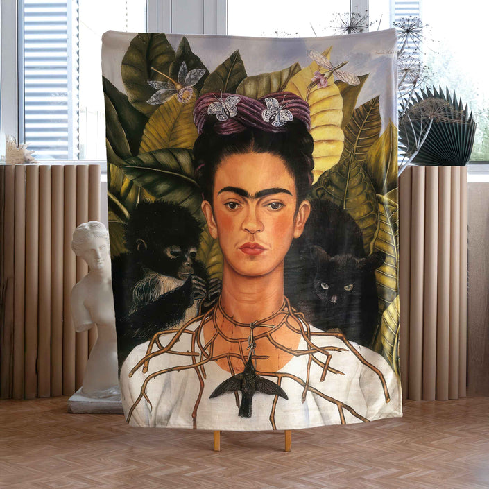 Pledas Frida Kahlo „Self-Portrait with Thorn Necklace and Hummingbird