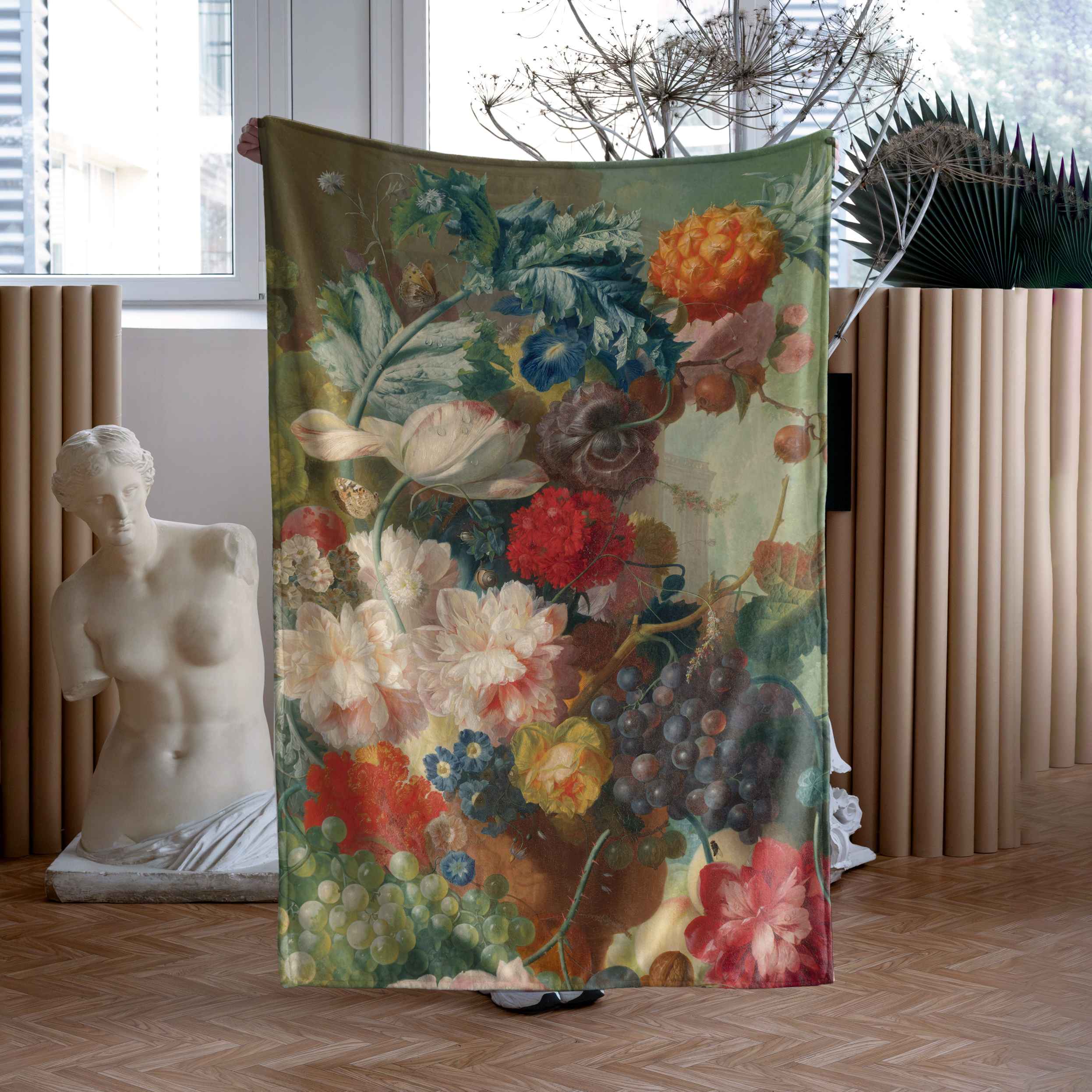 <tc>Blanket Jan van Os „Fruit and Flowers in a Terracotta Vase"</tc>