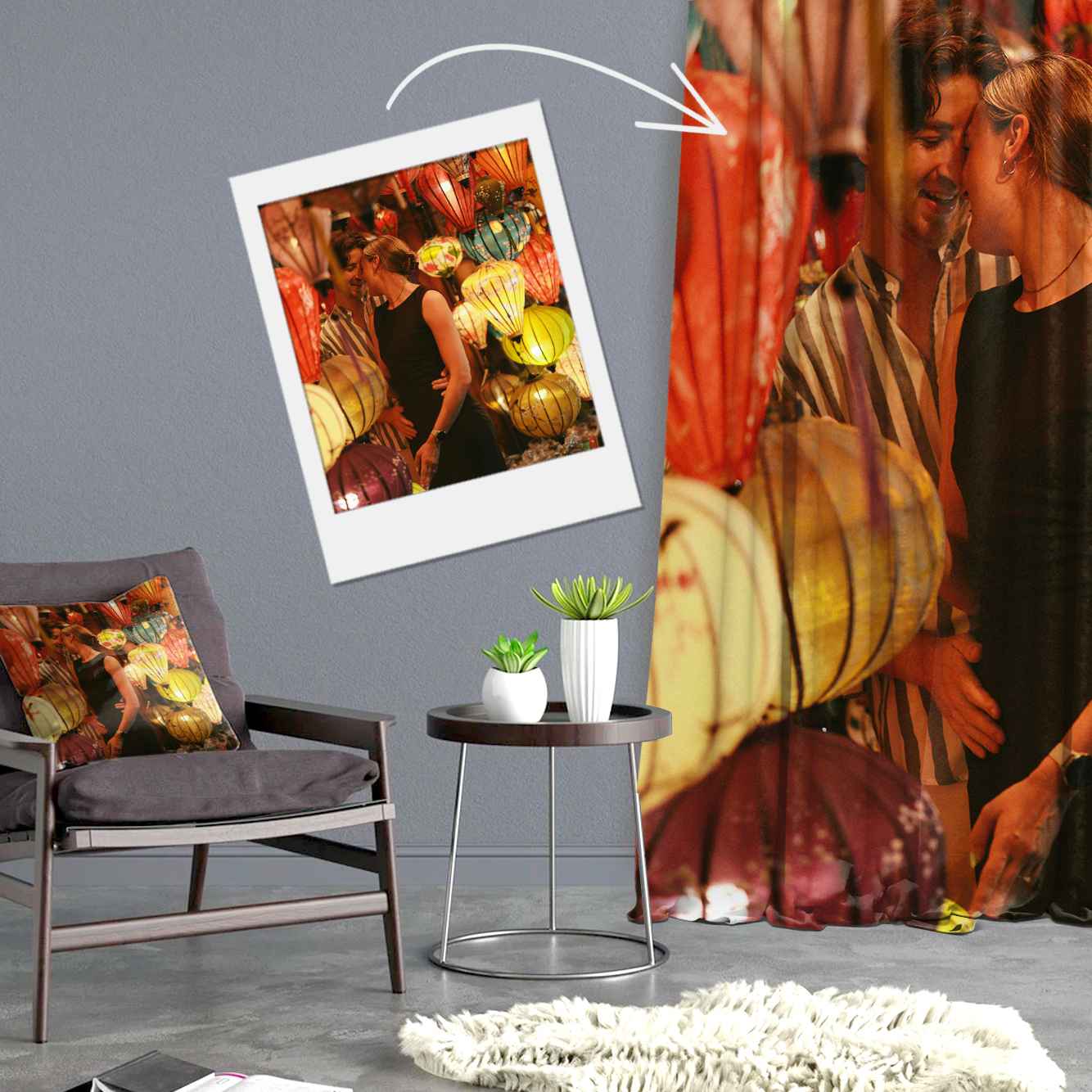 Užuolaidų komplektas su jūsų nuotrauka