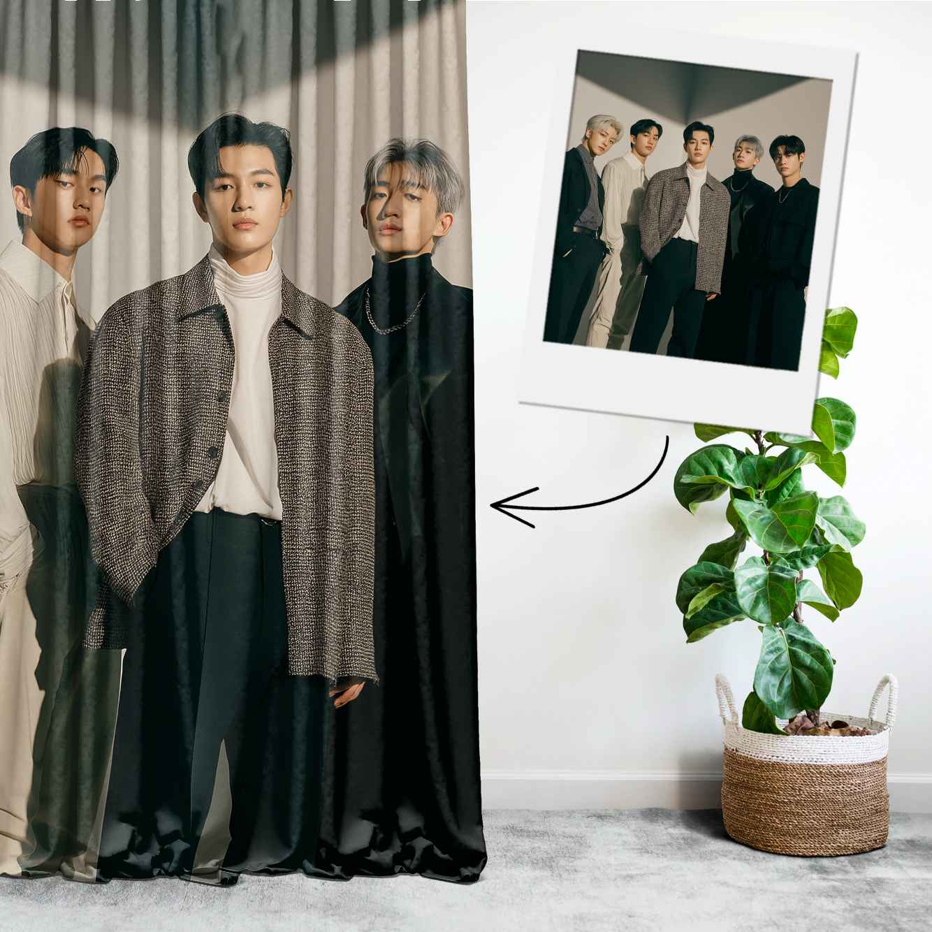 Užuolaidų komplektas su jūsų nuotrauka